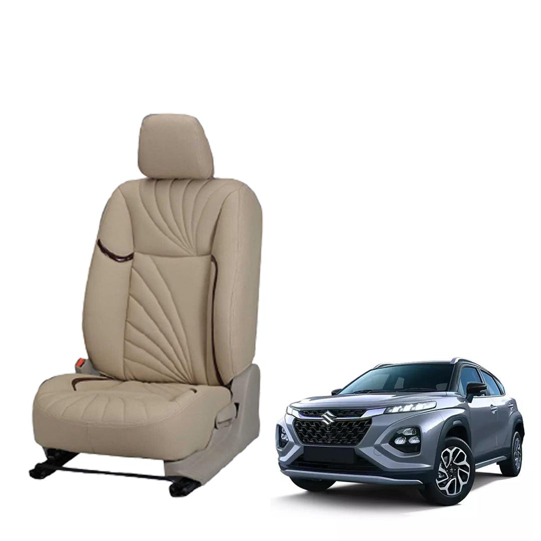 Maruti Suzuki Fronx Nappa Leather Seat Cover - Dove Design