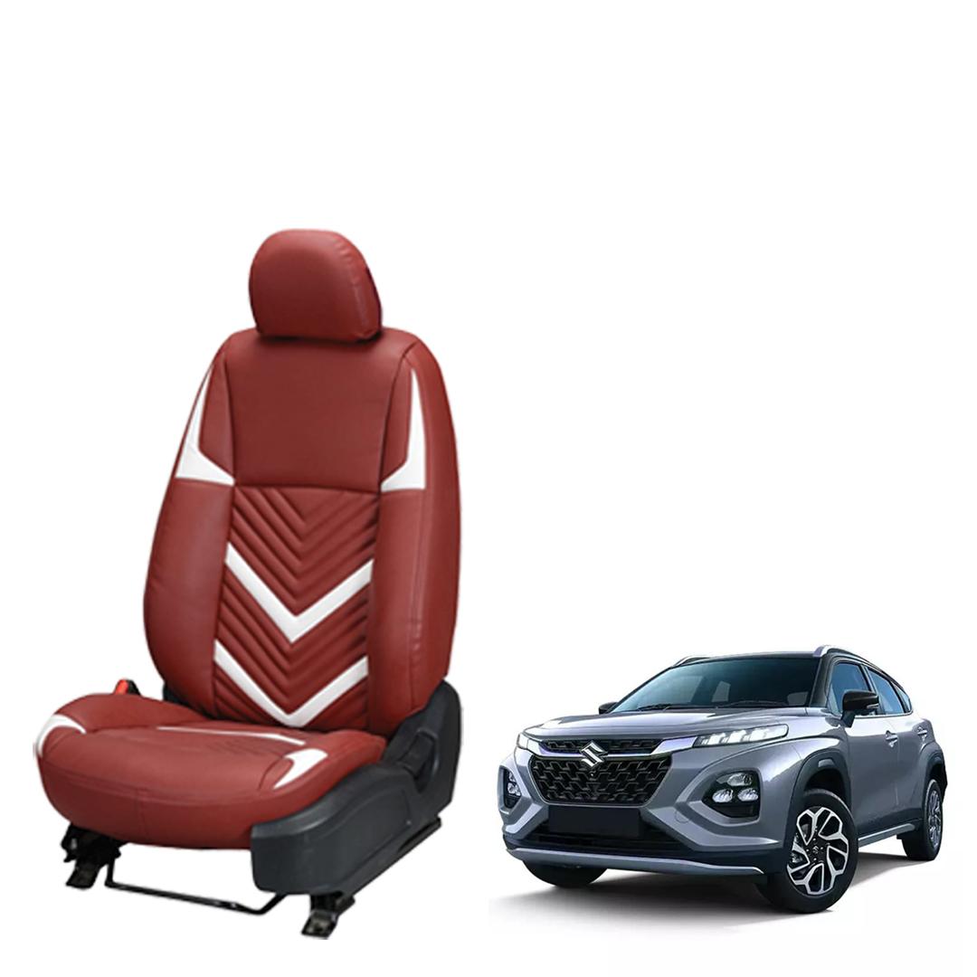 Maruti Suzuki Fronx Art Leather Seat Cover in Zig-Zag Design