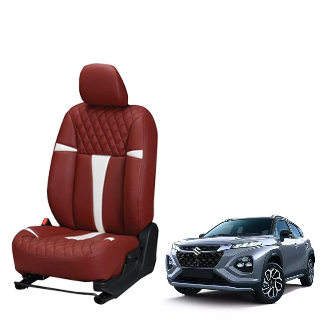 Maruti Suzuki Fronx Art Leather Seat Cover - Racing Design