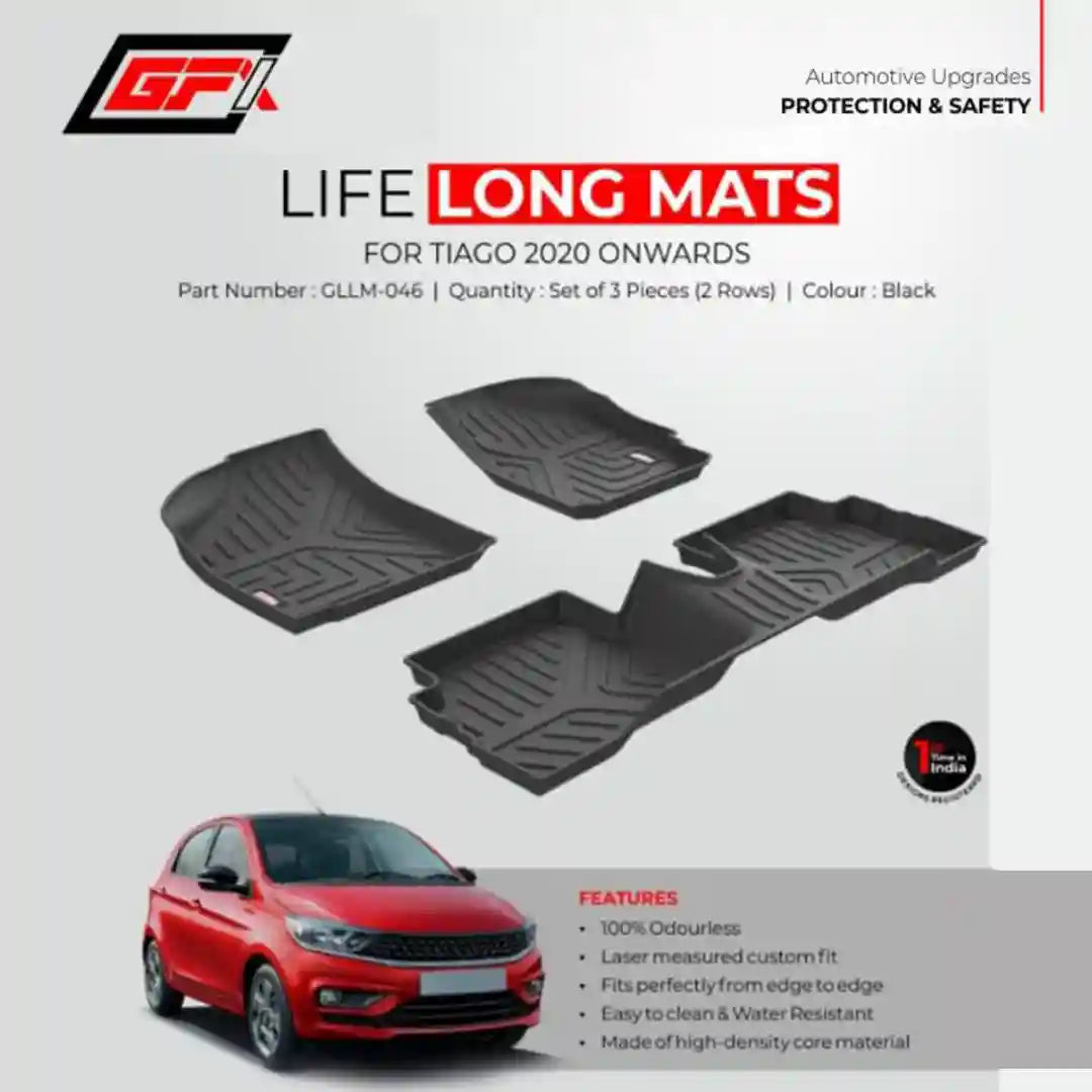GFX Lifelong floor mats for Tiago 2020 Onwards Set Of 3