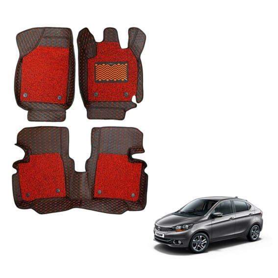 Tata Tigor Luxury Floor Mats - Red Colour