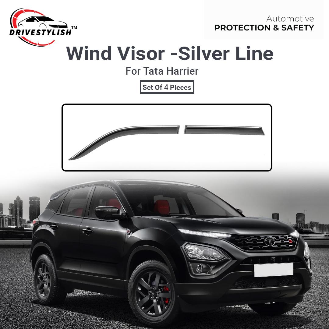 Tata Harrier Wind Visor - Silver Line