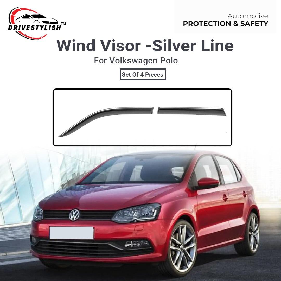 Wind Visor for Volkswagen Polo - Silver Line