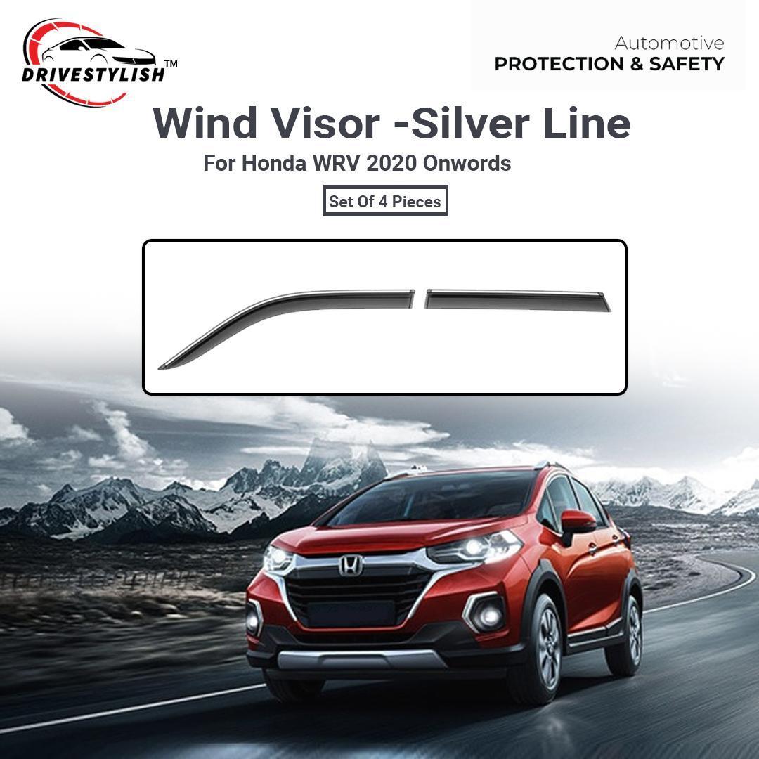 Honda WR-V Wind Visor with Silver Line