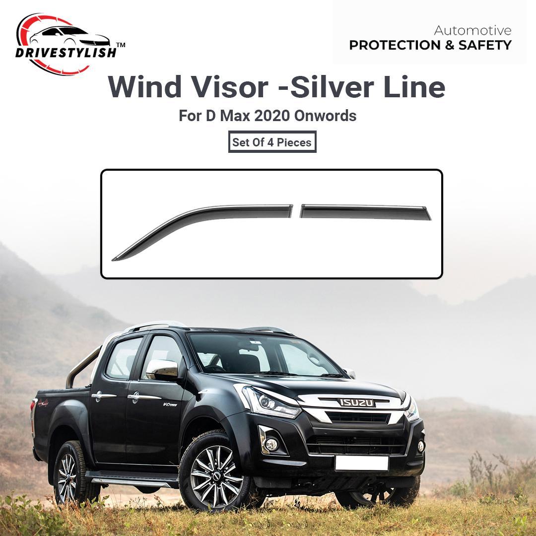 Isuzu D-Max / Isuzu V-Cross Wind Visor with Silver Line