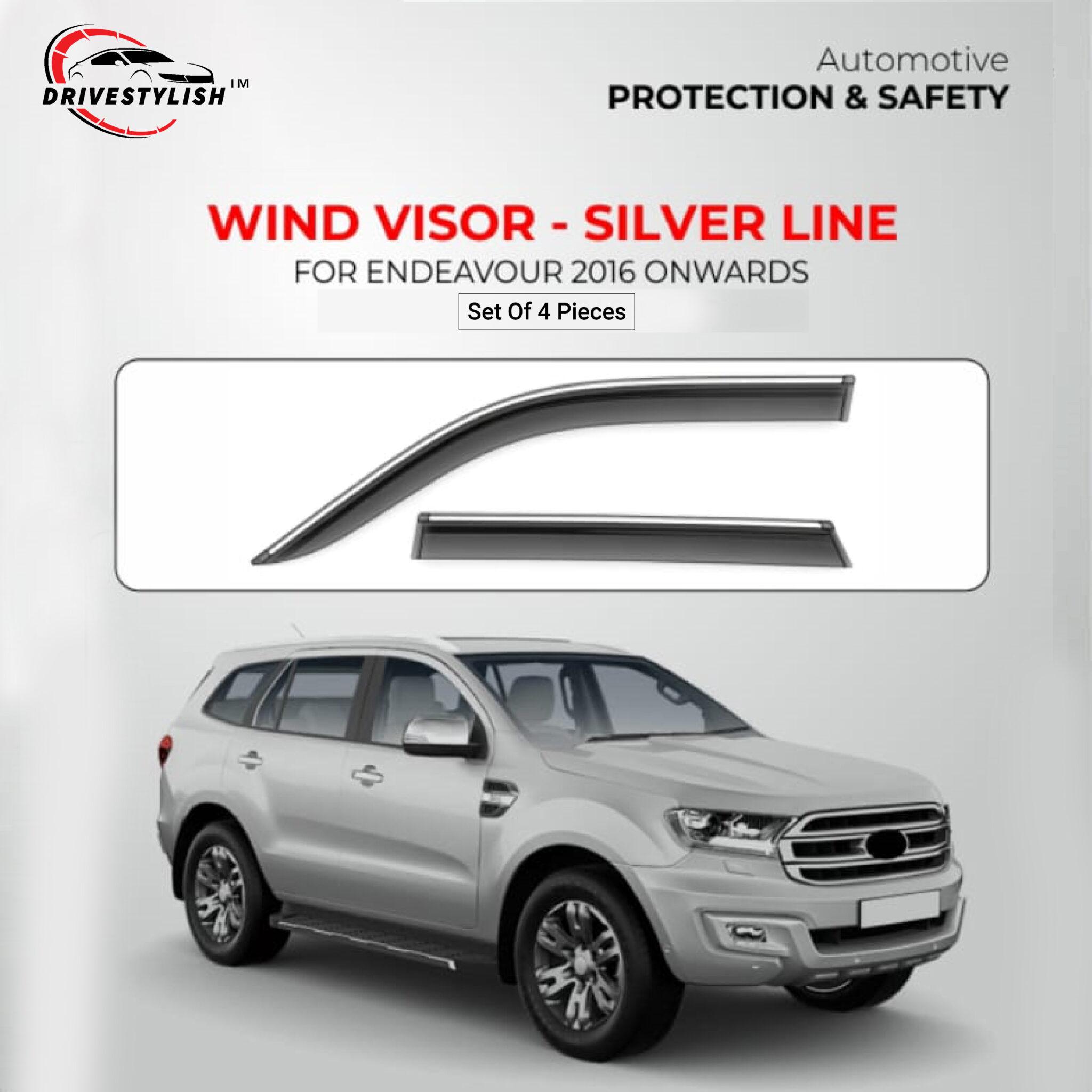 Ford Endeavour (2017) Wind Visor – Chrome Insert