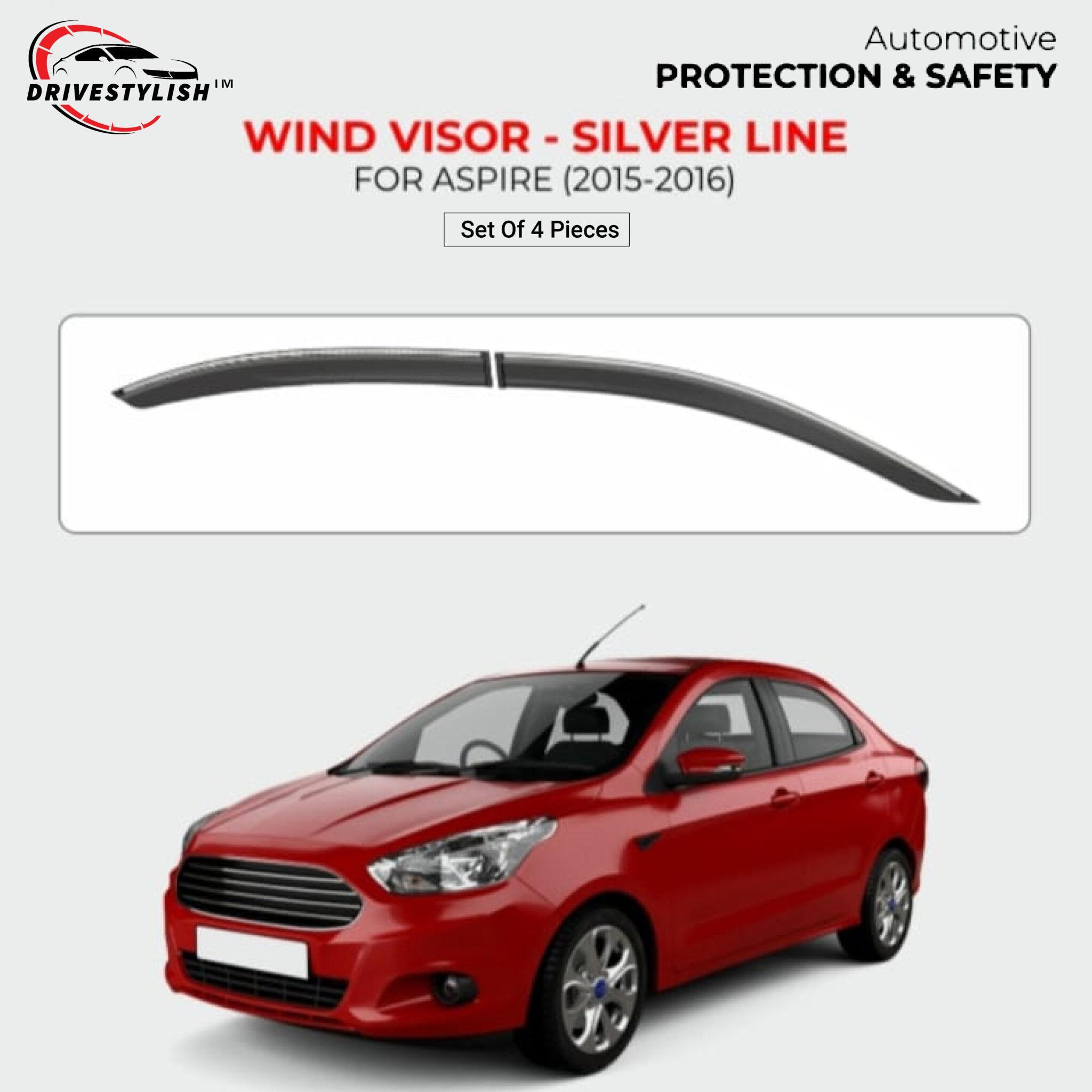 Ford Figo Aspire Wind Visor – Silver Line