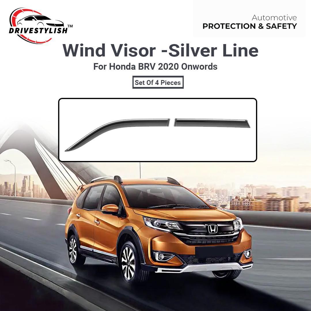 Honda BR-V Wind Visor with Chrome Insert