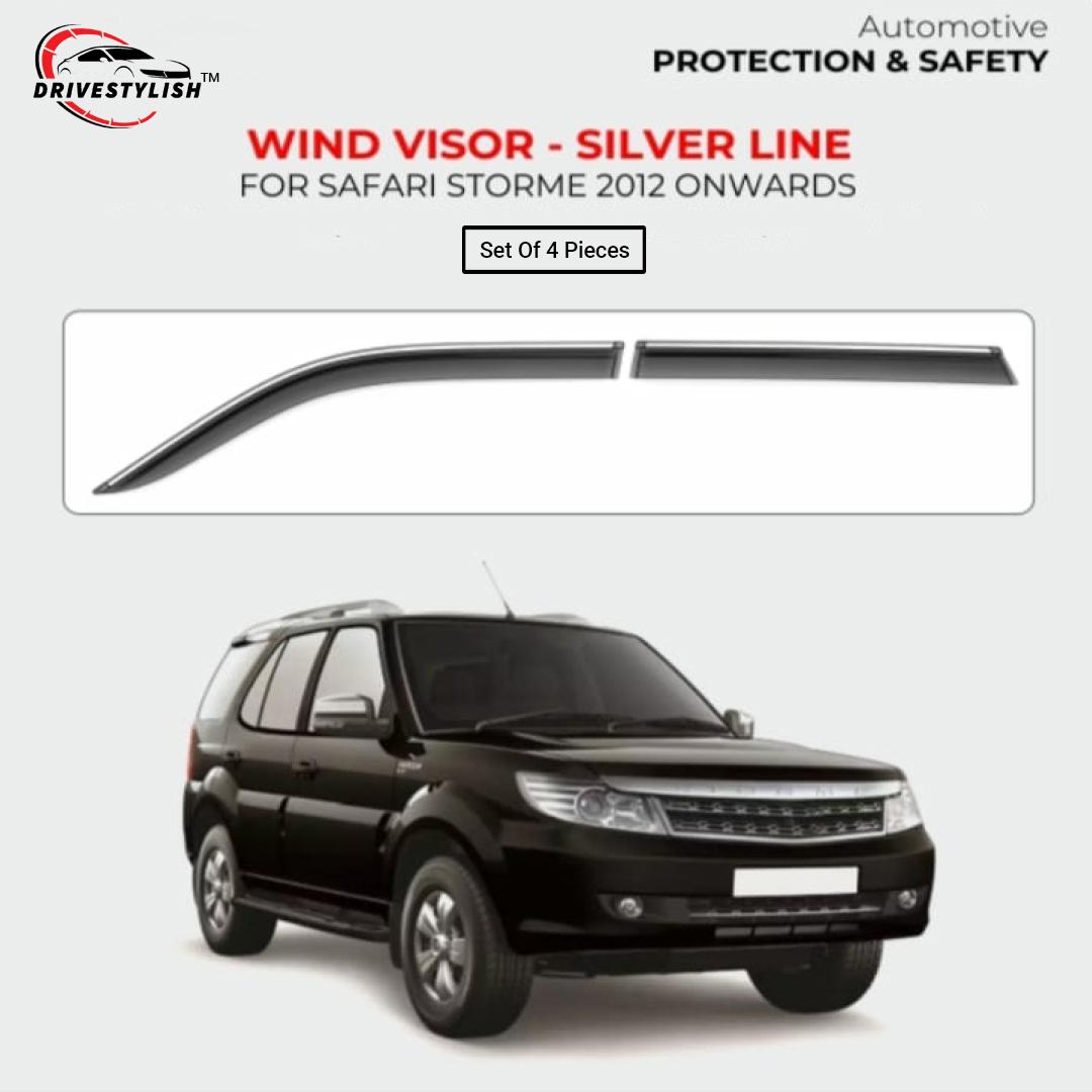 Tata Safari Storme Wind Visor – Silver Line
