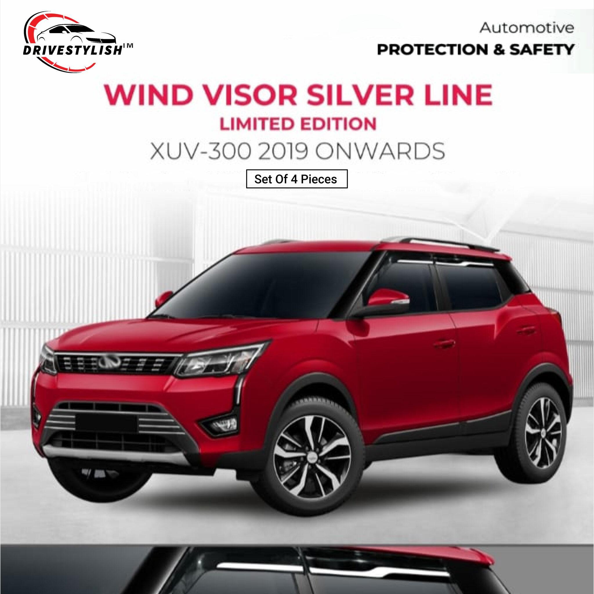 Mahindra XUV 300 Wind Visor – Silver Line