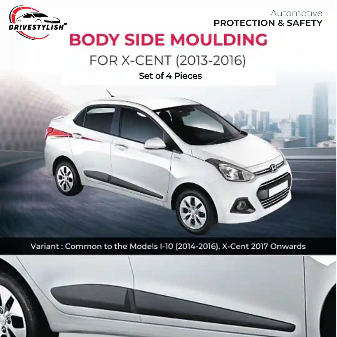 Side Beading Chrome For Xcent Set Of 4