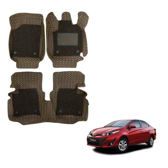 Toyota Yaris Waterproof 7D Boot Mat - Brown Colour
