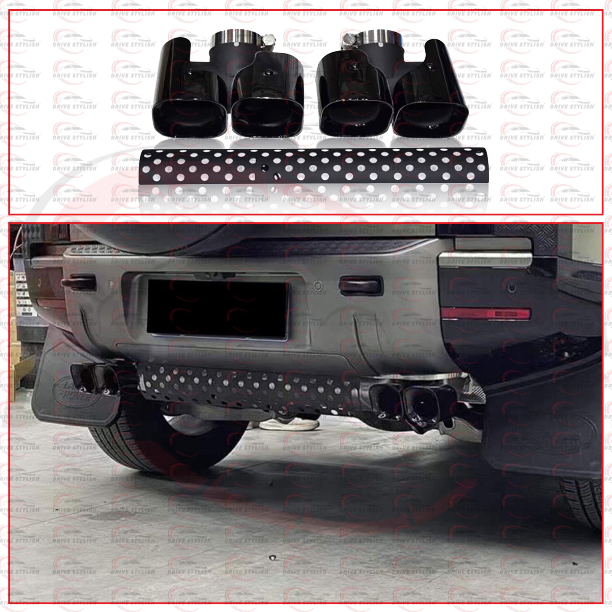 Defender Exhaust tips Kit 