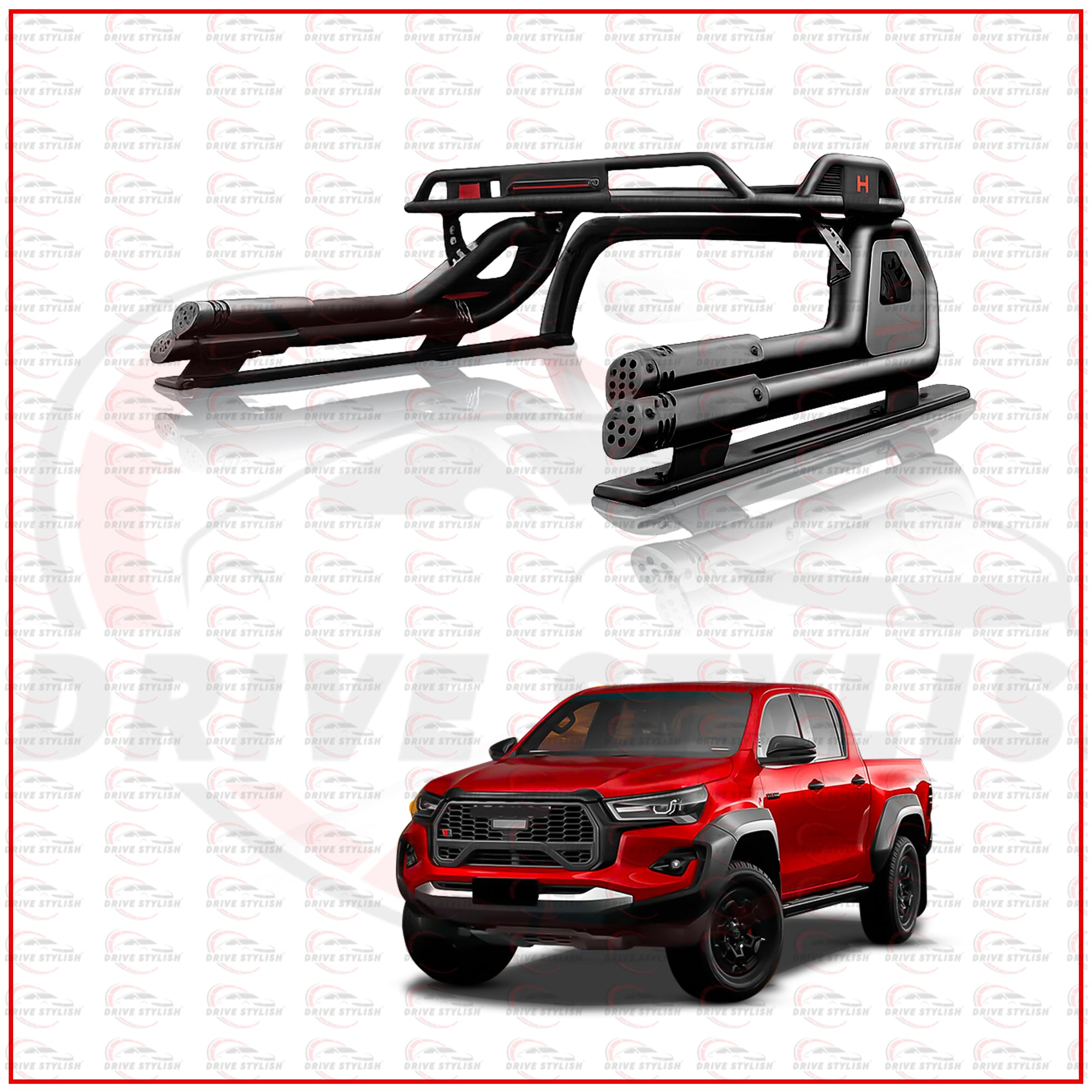 Toyota Hilux Roll Bar with Lunar Carrier