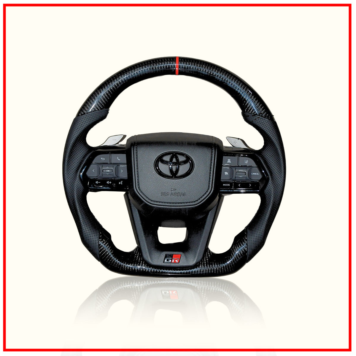 Crysta Steering Wheel Real Carbon GR-Style With Paddle Shifters