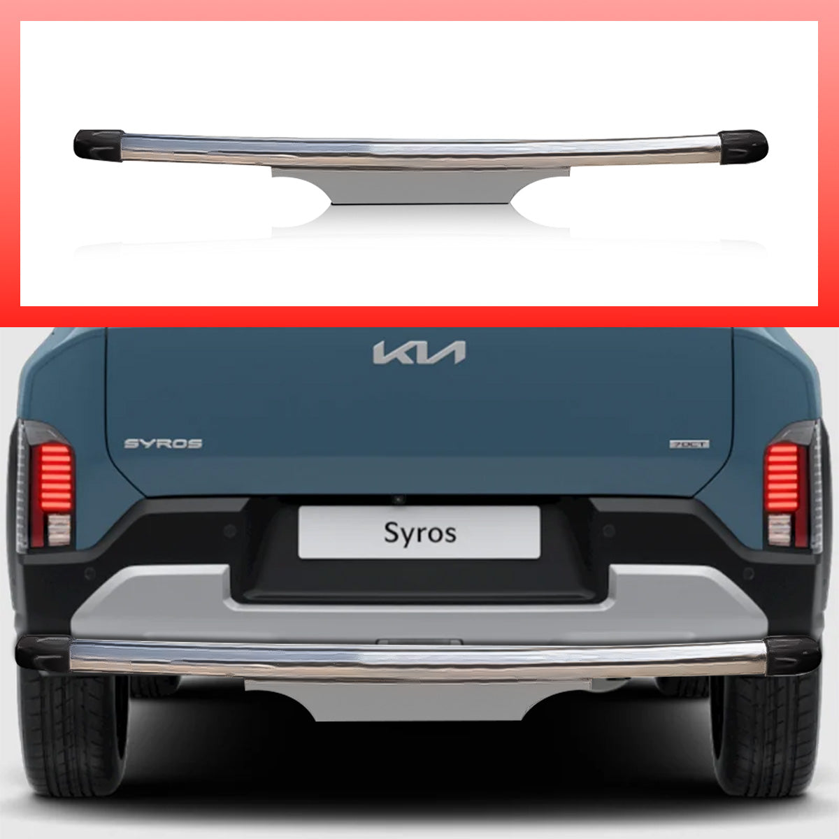 Kia Syros Rear Bumper Guard | Steel