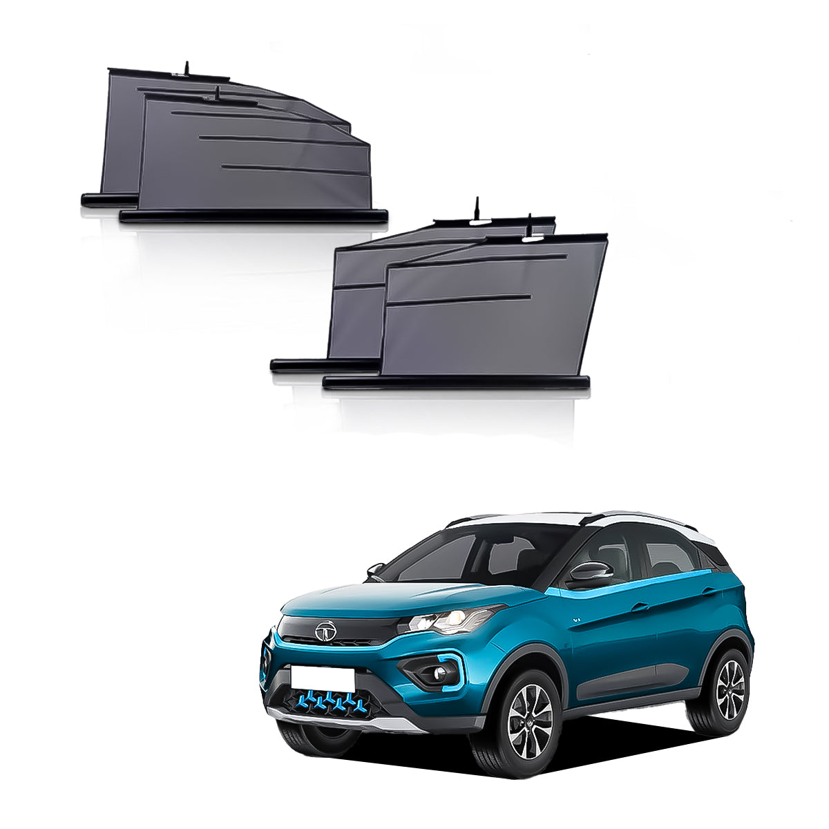 Tata Nexon Automatic window roller curtains | Car Roller Retractable Sun Shades