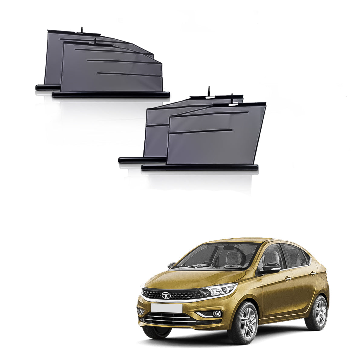 Tata Tigor Automatic window roller curtains | Car Roller Retractable Sun Shades