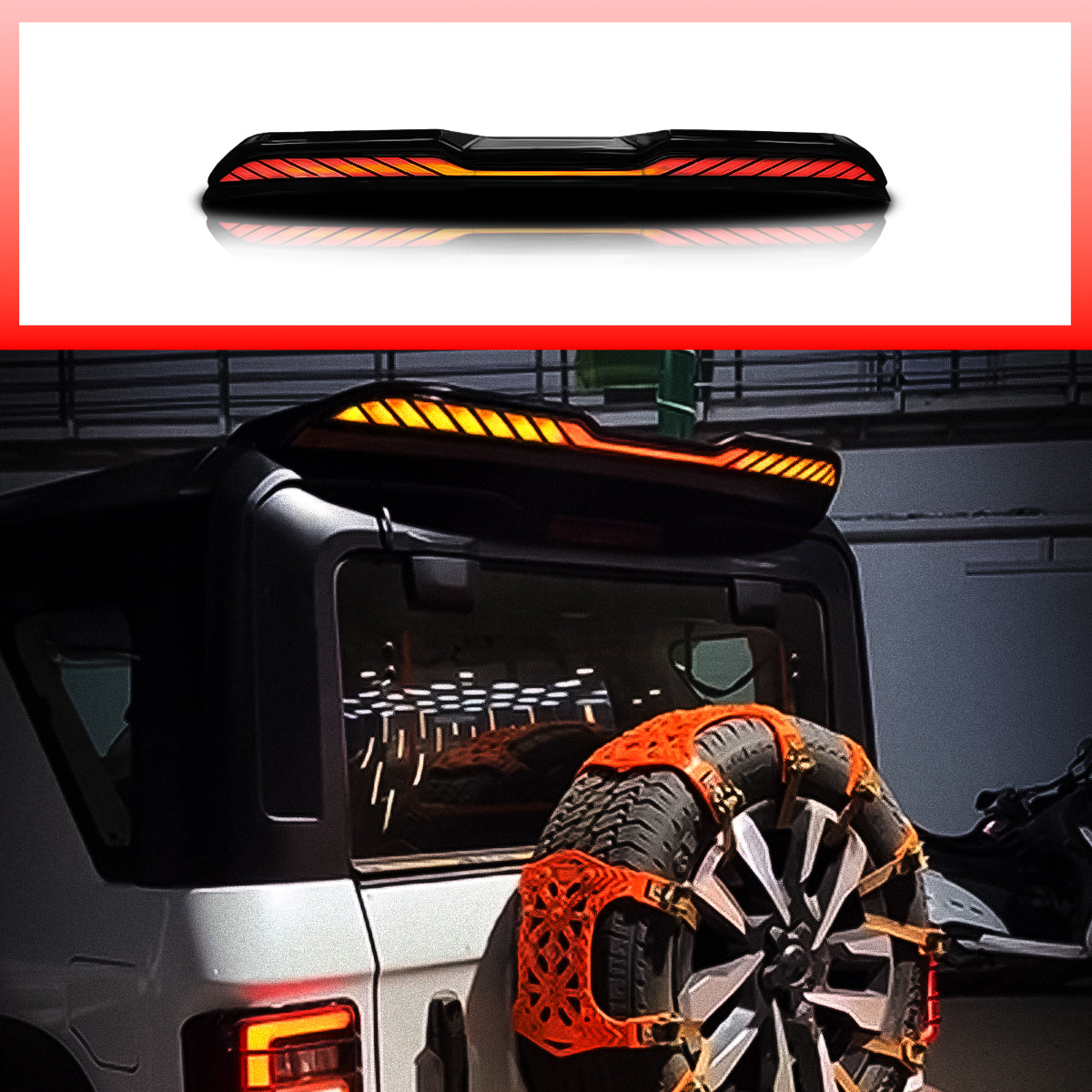 Bronco Style LED Roof Spoiler For Thar/Thar Roxx