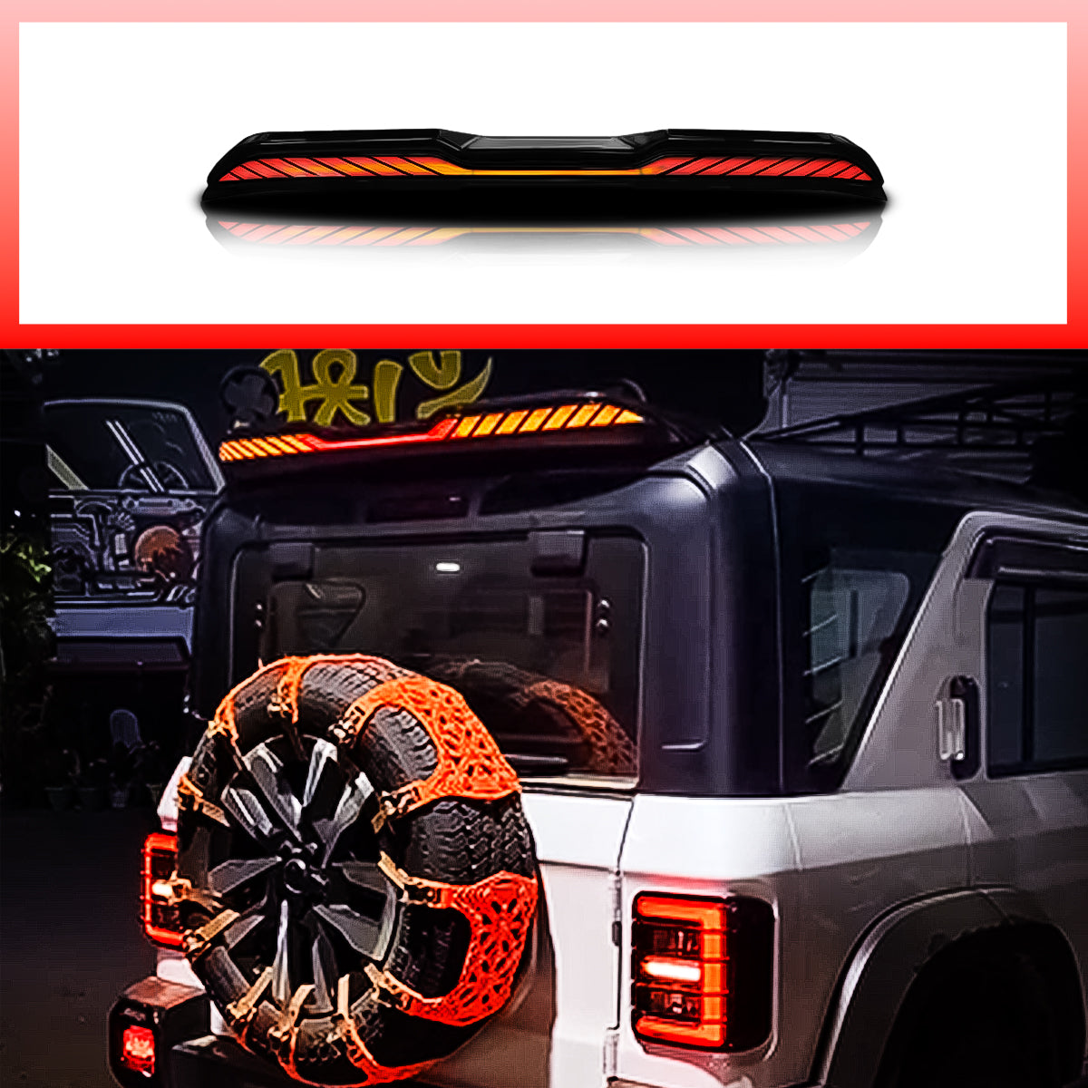 Bronco Style LED Roof Spoiler For Thar/Thar Roxx