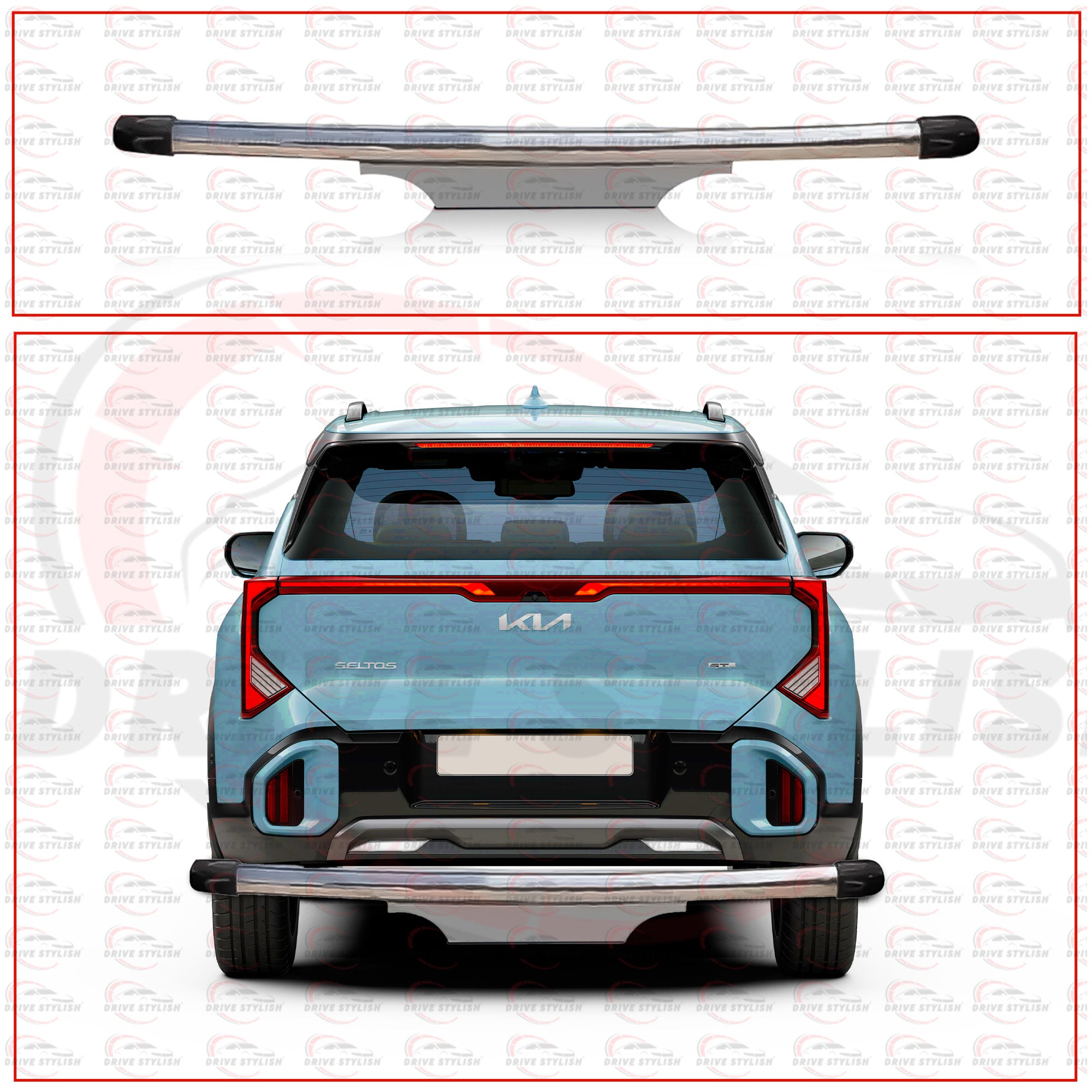 Steel Rear Bumper Guard for Kia Seltos 2025 Onwards