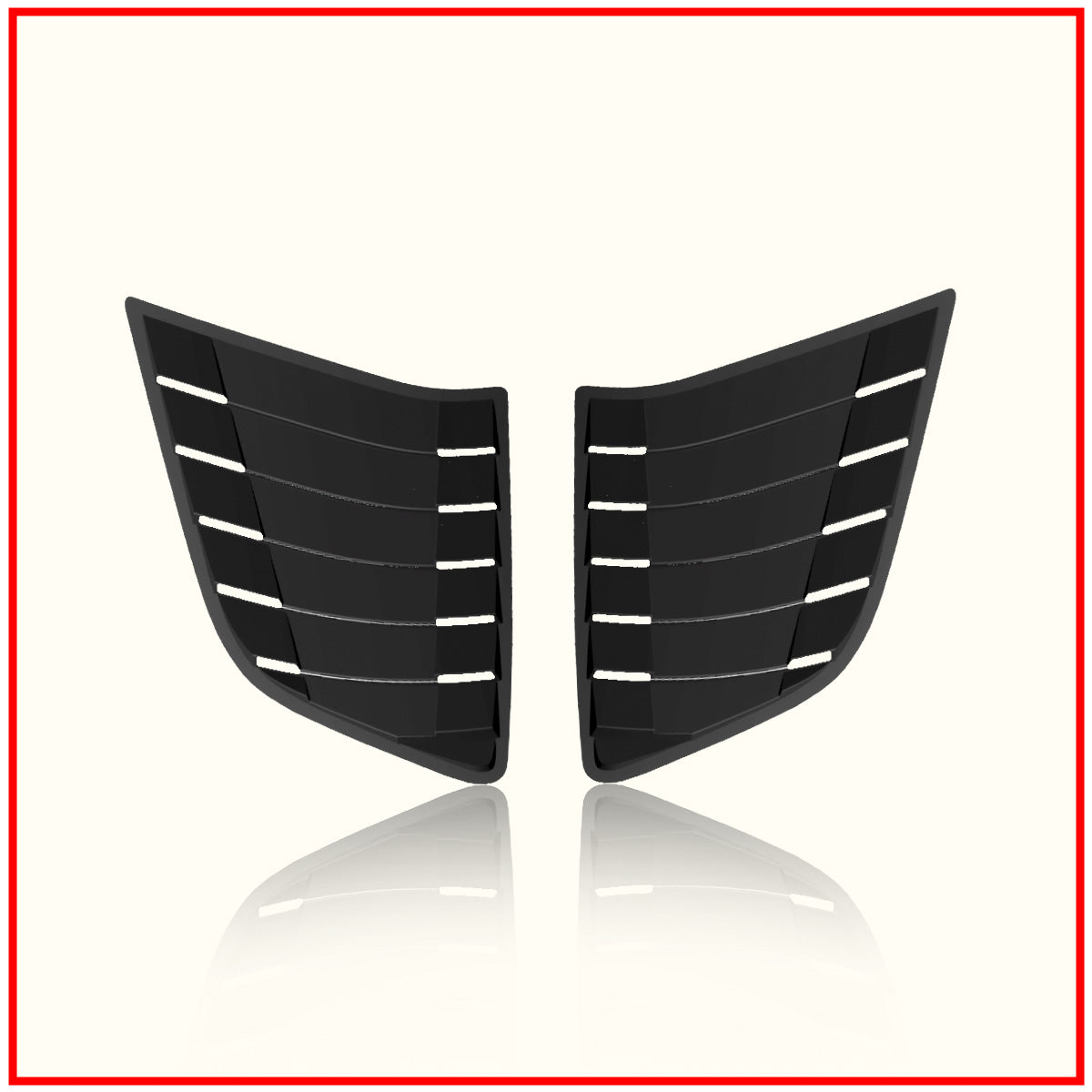 Ford Endeavour Rear Window Side Louvers || Carbon Fiber And Glossy Black Finish