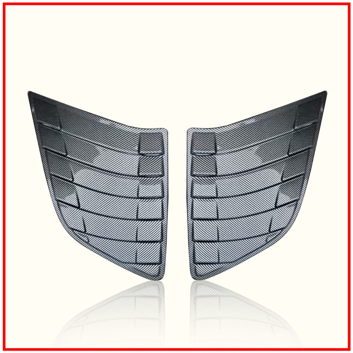 Ford Endeavour Rear Window Side Louvers || Carbon Fiber And Glossy Black Finish