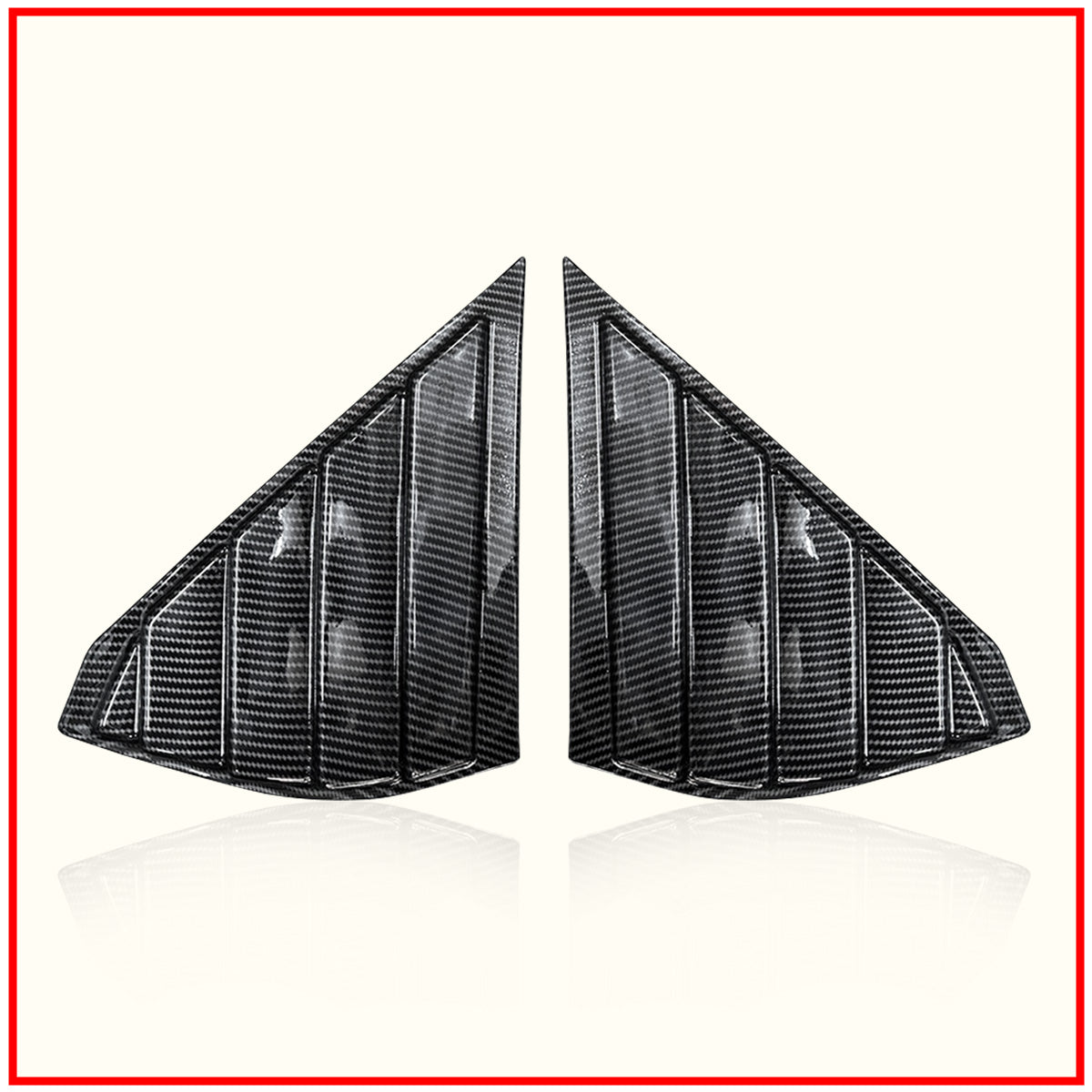 Fronx Rear Window Side Louvers || Carbon Fiber And Glossy Black Finish