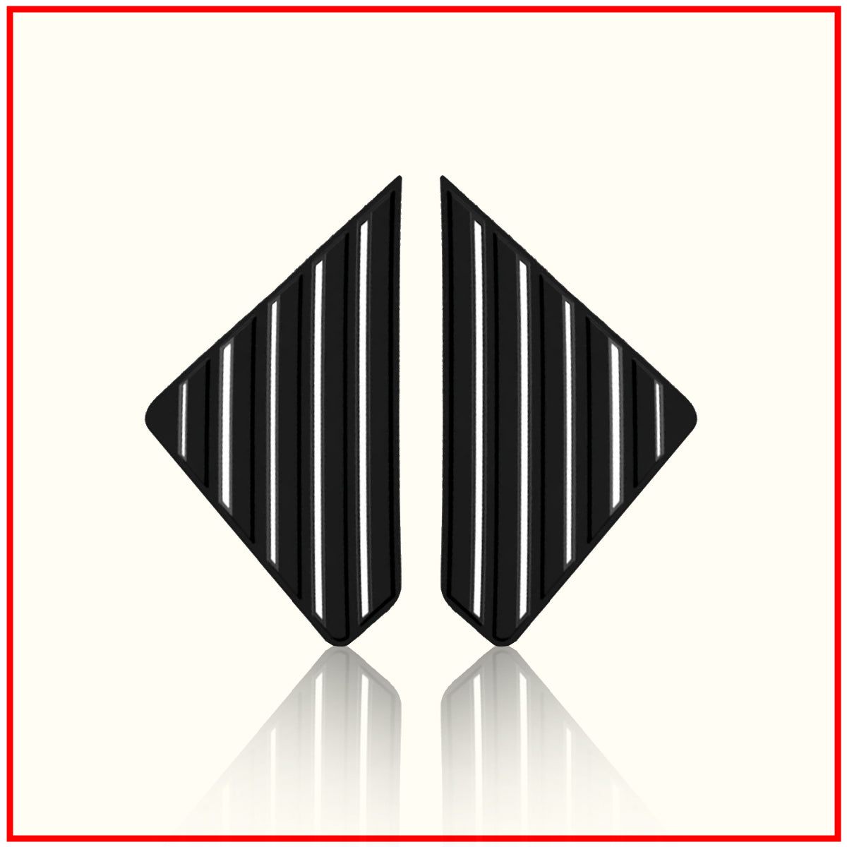Thar Roxx Rear Window Side Louvers  || Carbon Fiber And Glossy Black Finish