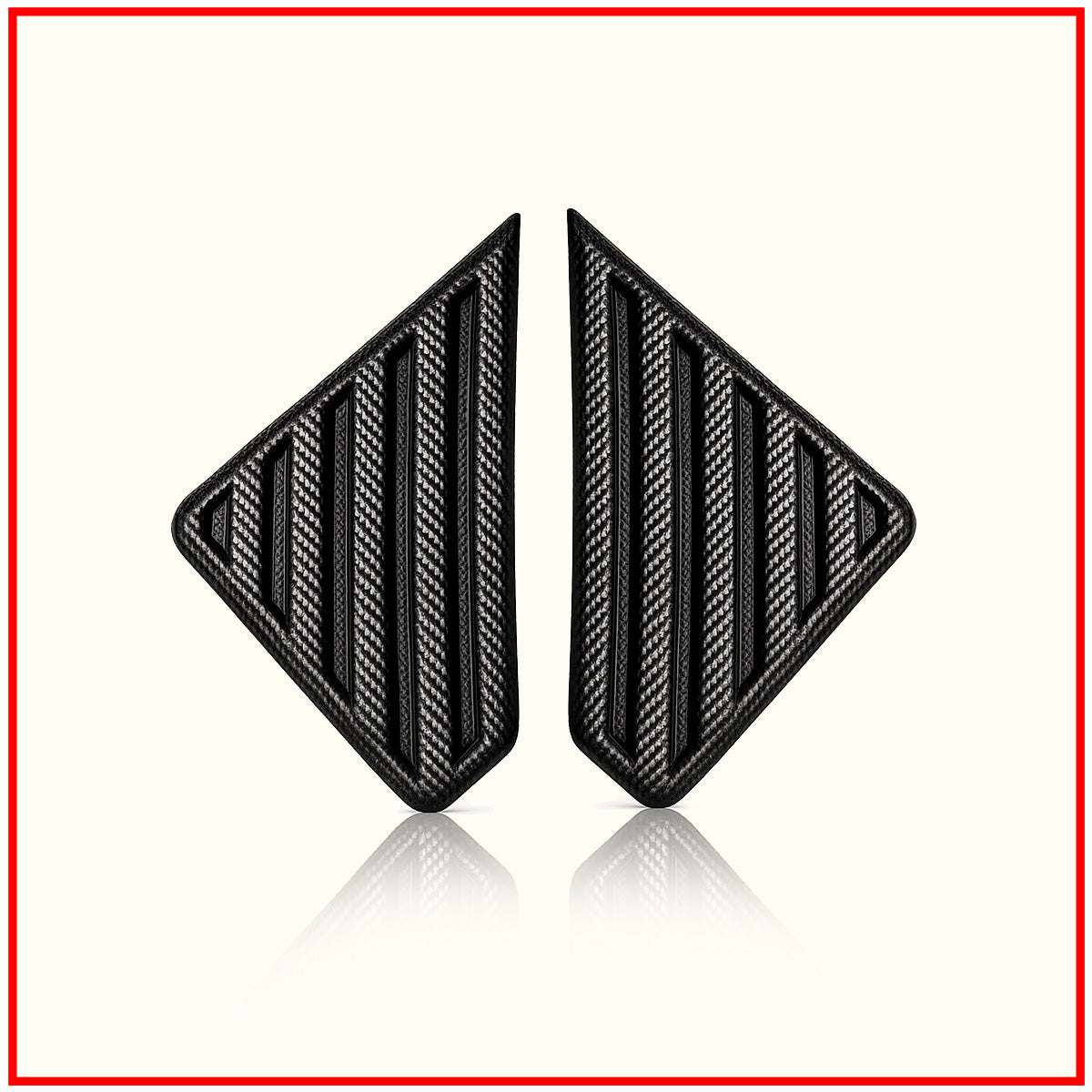 Thar Roxx Rear Window Side Louvers  || Carbon Fiber And Glossy Black Finish