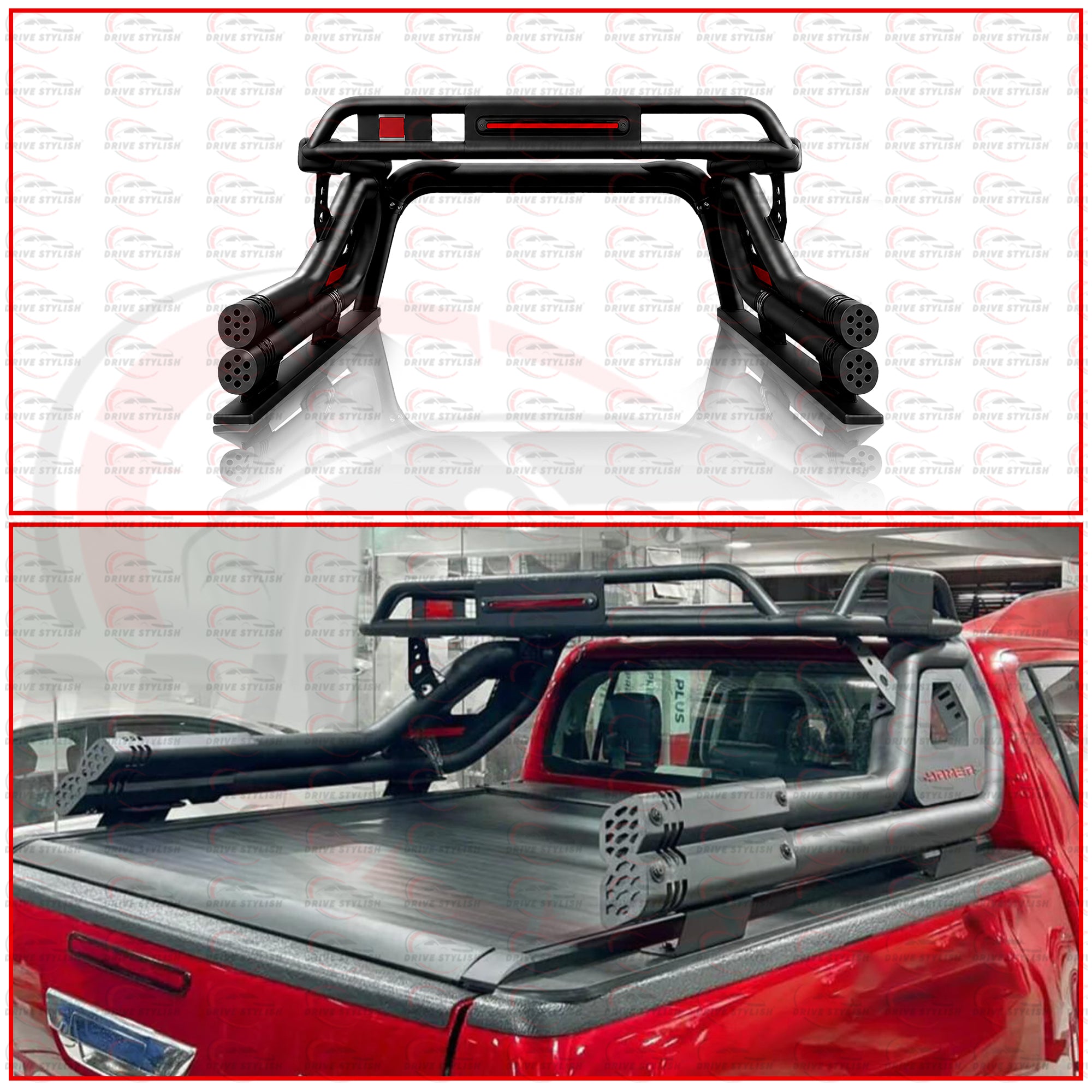 Toyota Hilux Roll Bar with Lunar Carrier