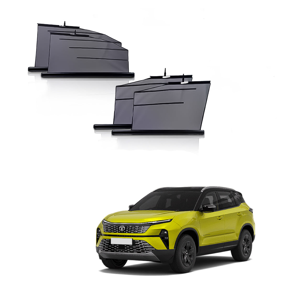 Tata Harrier Automatic window roller curtains | Car Roller Retractable Sun Shades