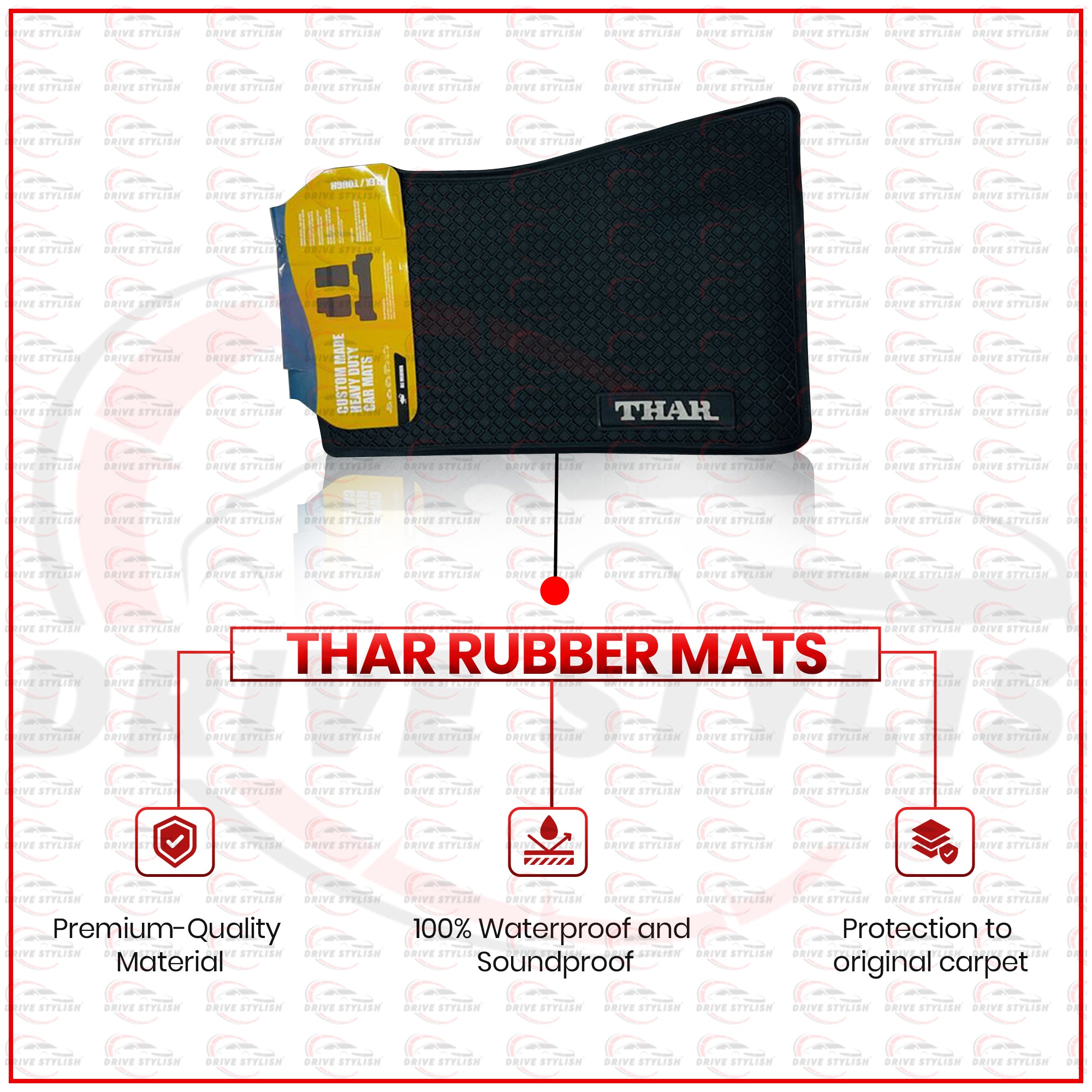 Mahindra Thar Rubber floor Mats