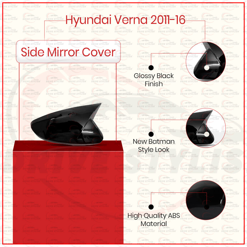 Batman Side Mirror Cover for Hyundai Verna 2011-16
