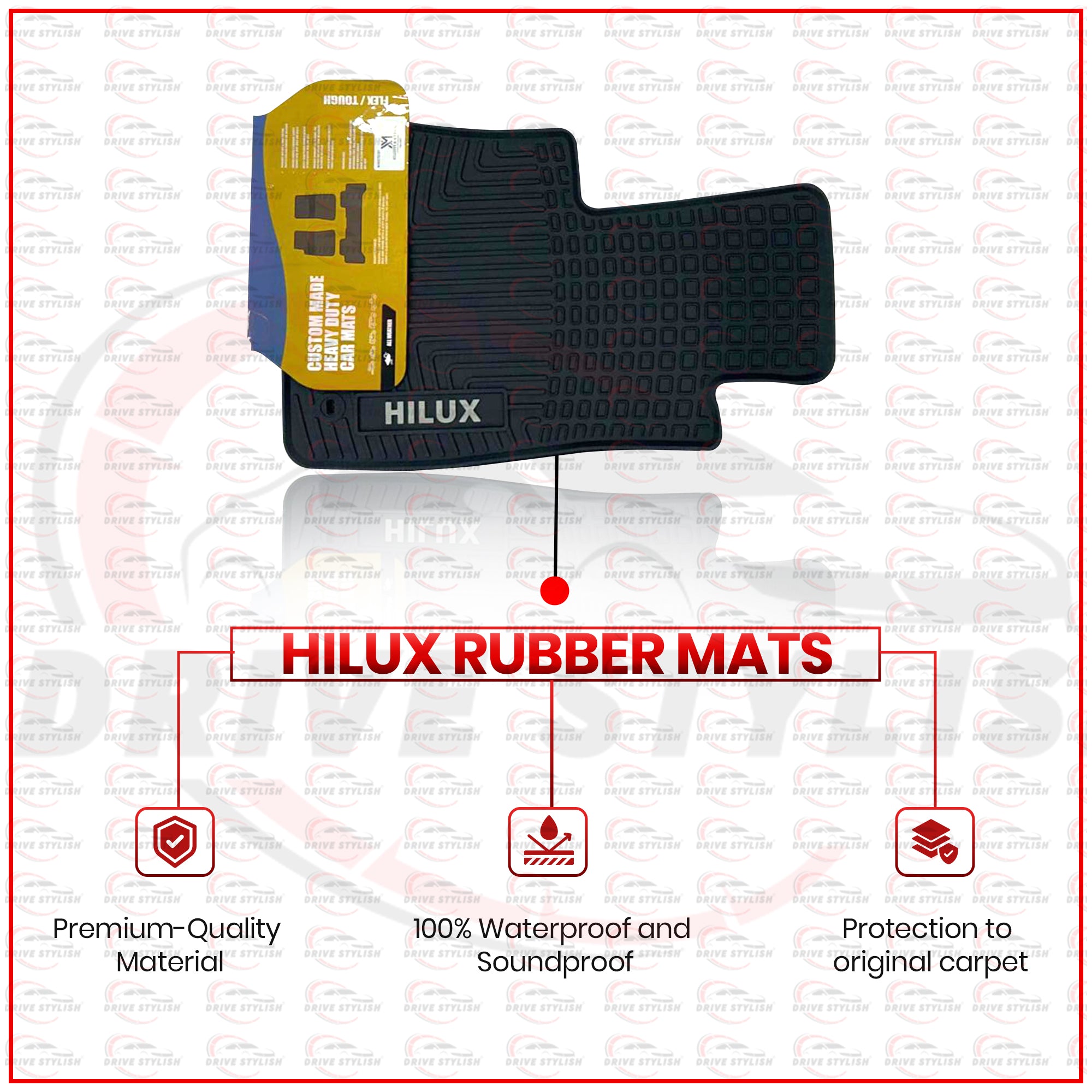 Toyota Hilux Detachable Rubber Mats