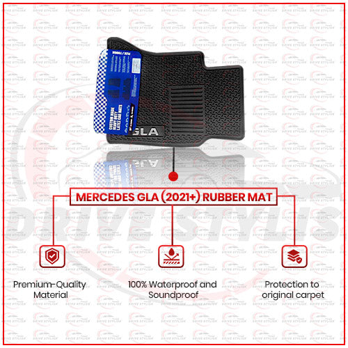 Mercedes-Benz GLA 2021 Onwards Waterproof Rubber Floor Mats 