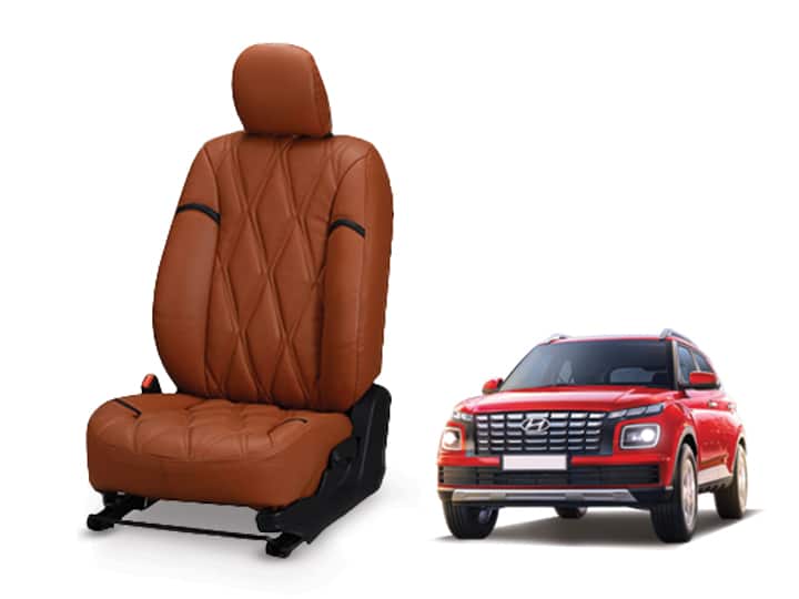 Hyundai Venue (2022) Nappa Leather Seat Cover - Kite Design