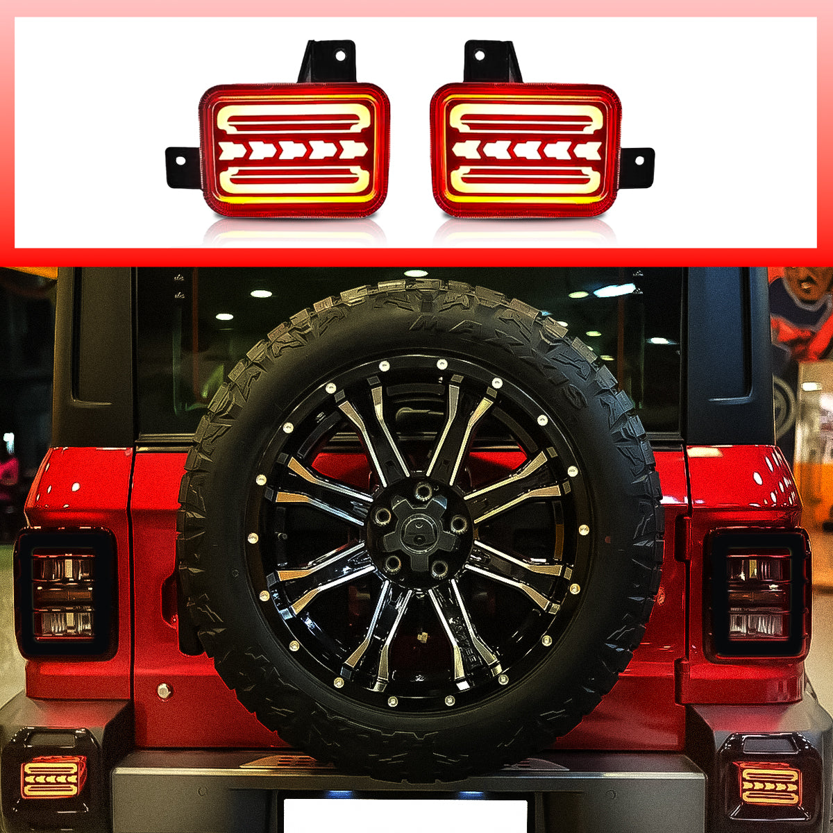 LED Reflector Lights for Mahindra Thar Roxx 2024 Onwards