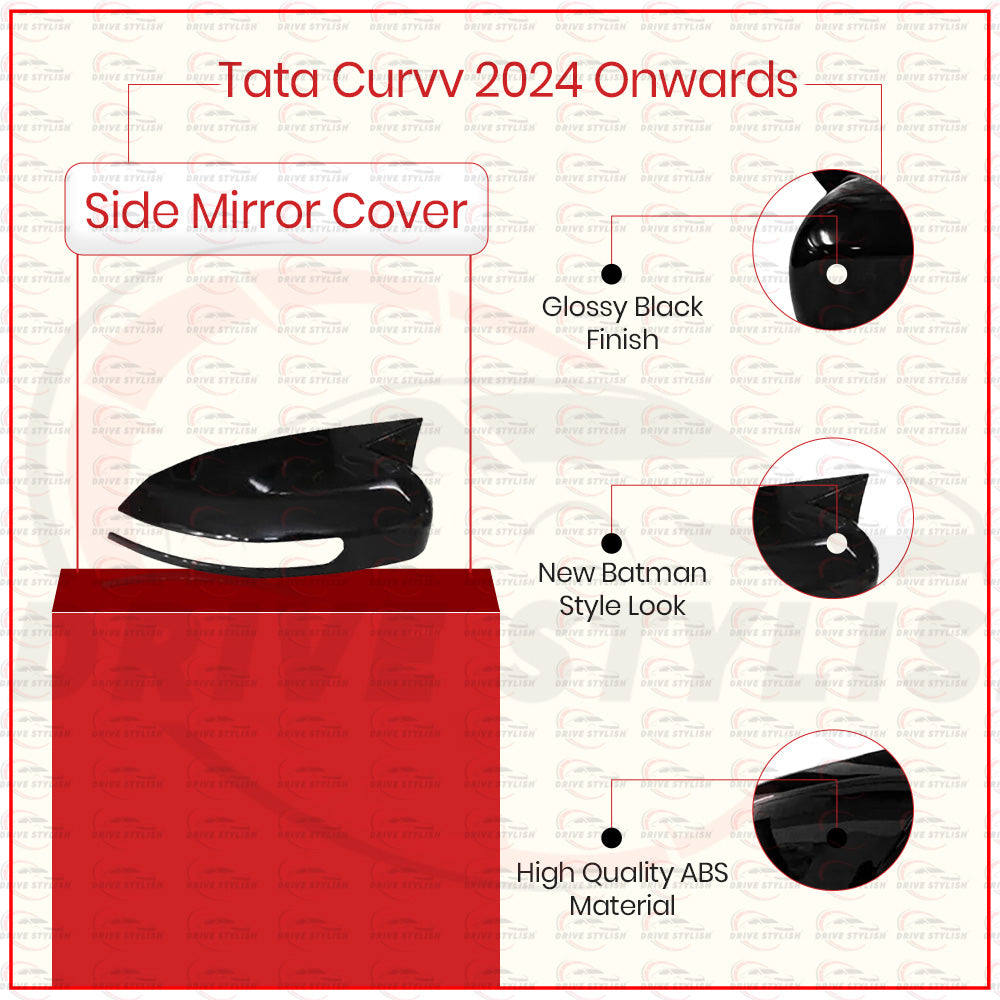 Batman Side Mirror Cover for Tata Curvv 2024 Onwards