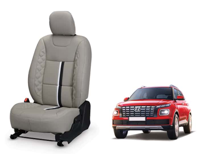 Hyundai Venue (2022) Nappa Leather Seat Cover - Center Line Design