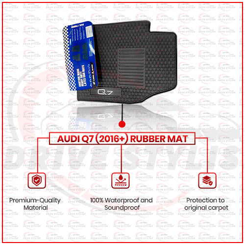 Audi Q7 2017 Onwards Waterproof Rubber Mats