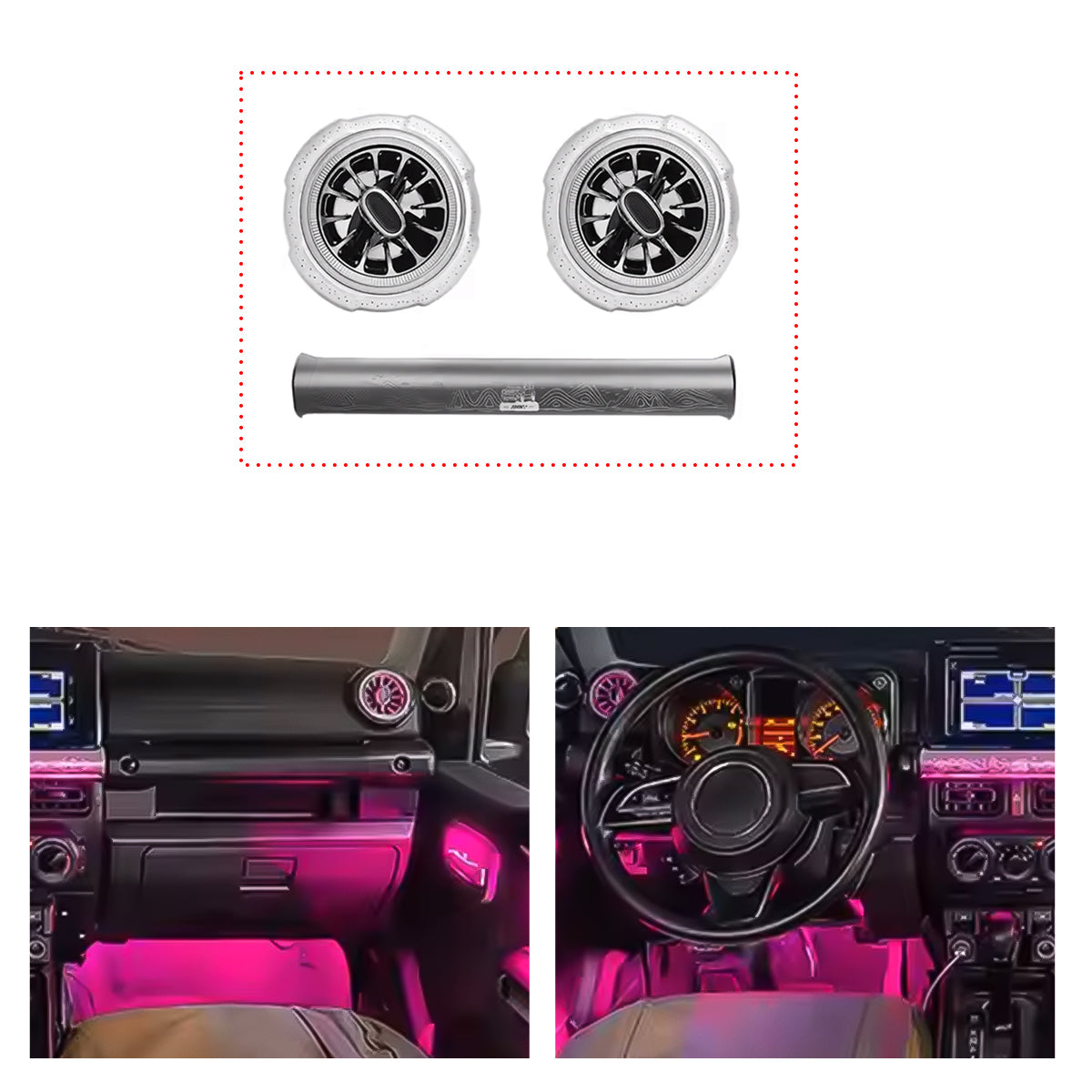 Suzuki Jimny Ambient Lights With AC Vents || 19 Pieces