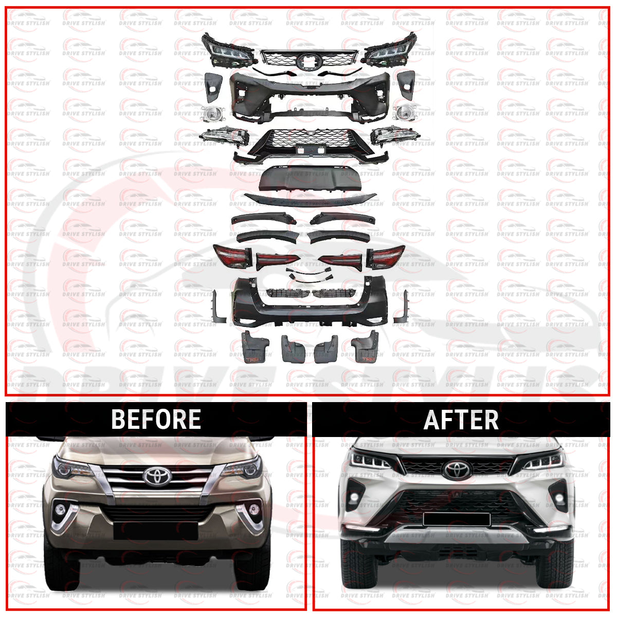 Fortuner 2016 to Legender Kit