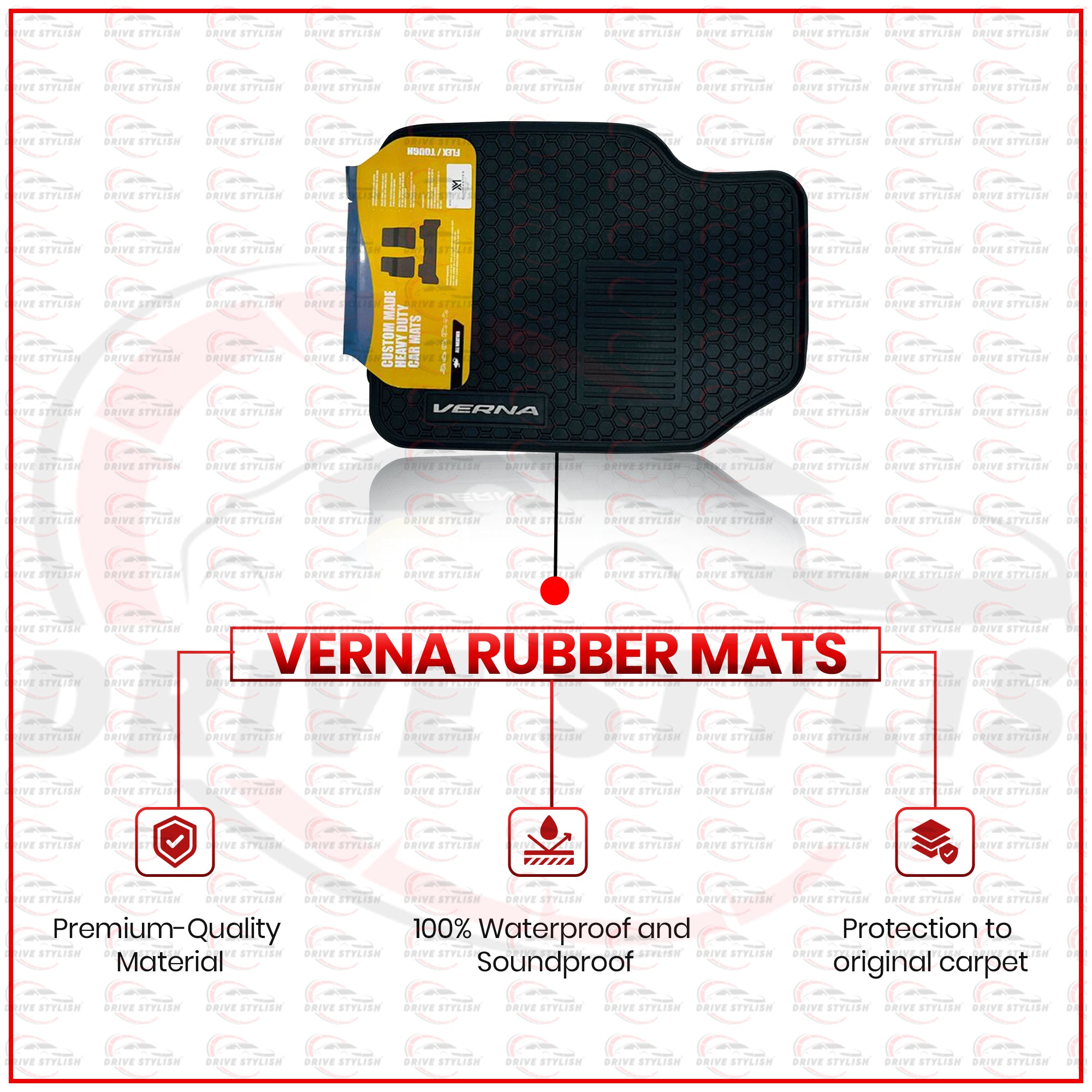 Hyundai Verna rubber Lite Mats