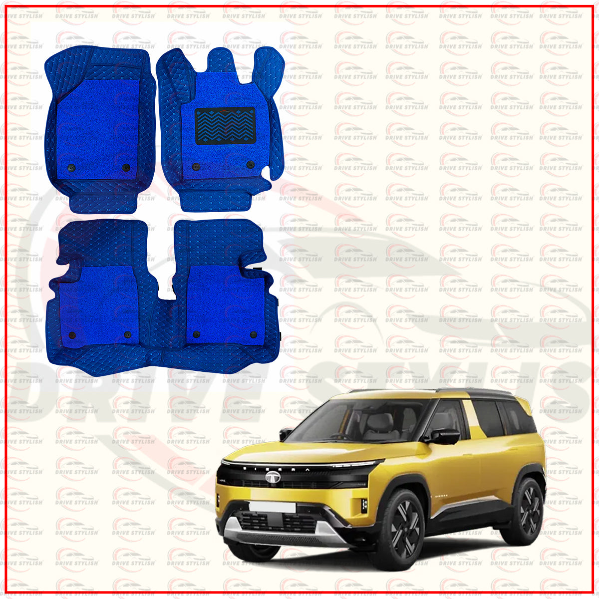 Buy Blue 7D Floor Mats for Tata Sierra 2026 Online