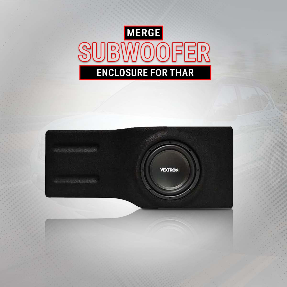 Vextron Car Specific Subwoofer For Thar 2020 Onwards | 8 Inch Subwoofer With External Amplifier