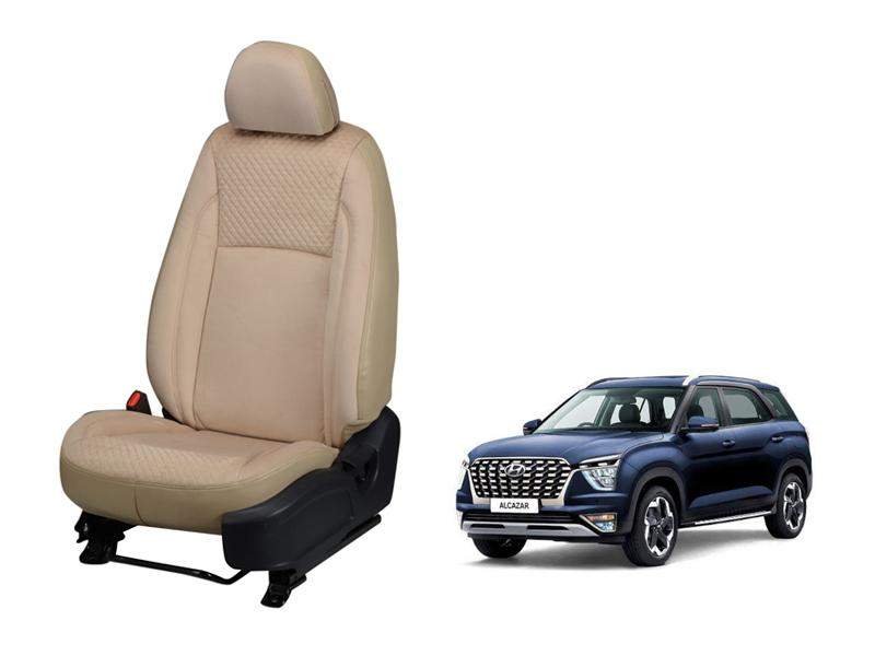 Hyundai Alcazar Full Bucket Seat Cover - Velvet Series