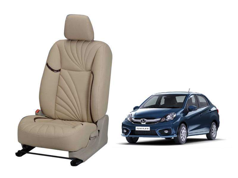 Honda Amaze (2016) Nappa Leather Seat Cover - Dove Design