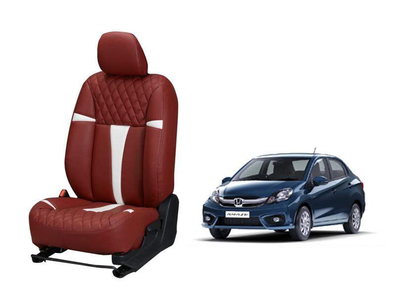 Honda Amaze (2016) Art Leather Seat Cover - Racing Design