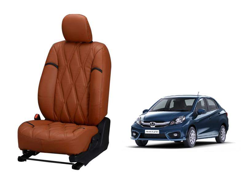 Honda Amaze (2016) Nappa Leather Seat Cover - Kite Design